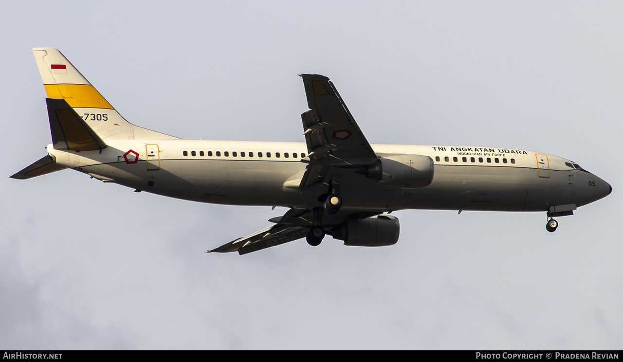 Aircraft Photo of A-7305 | Boeing 737-4U3 | Indonesia - Air Force | AirHistory.net #574643