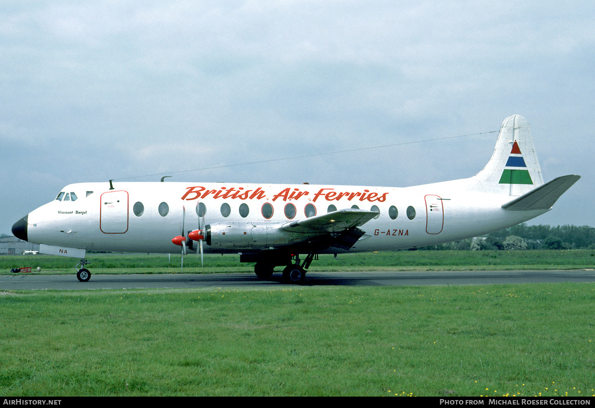 Aircraft Photo of G-AZNA | Vickers 813 Viscount | British Air Ferries - BAF | AirHistory.net #574652