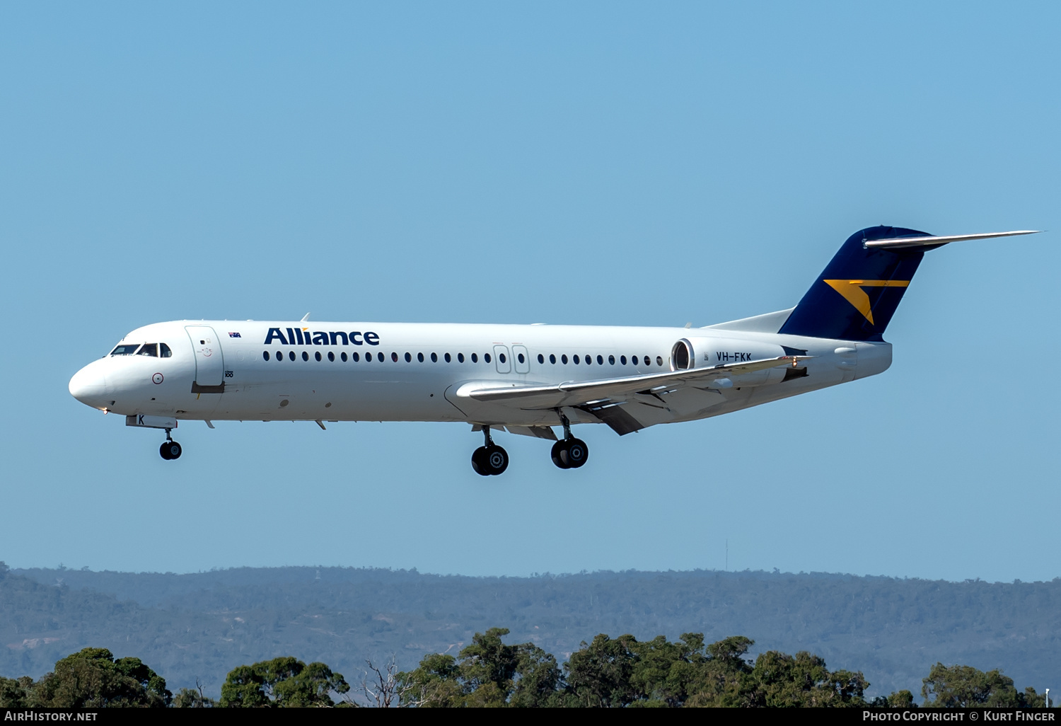 Aircraft Photo of VH-FKK | Fokker 100 (F28-0100) | Alliance Airlines | AirHistory.net #574662