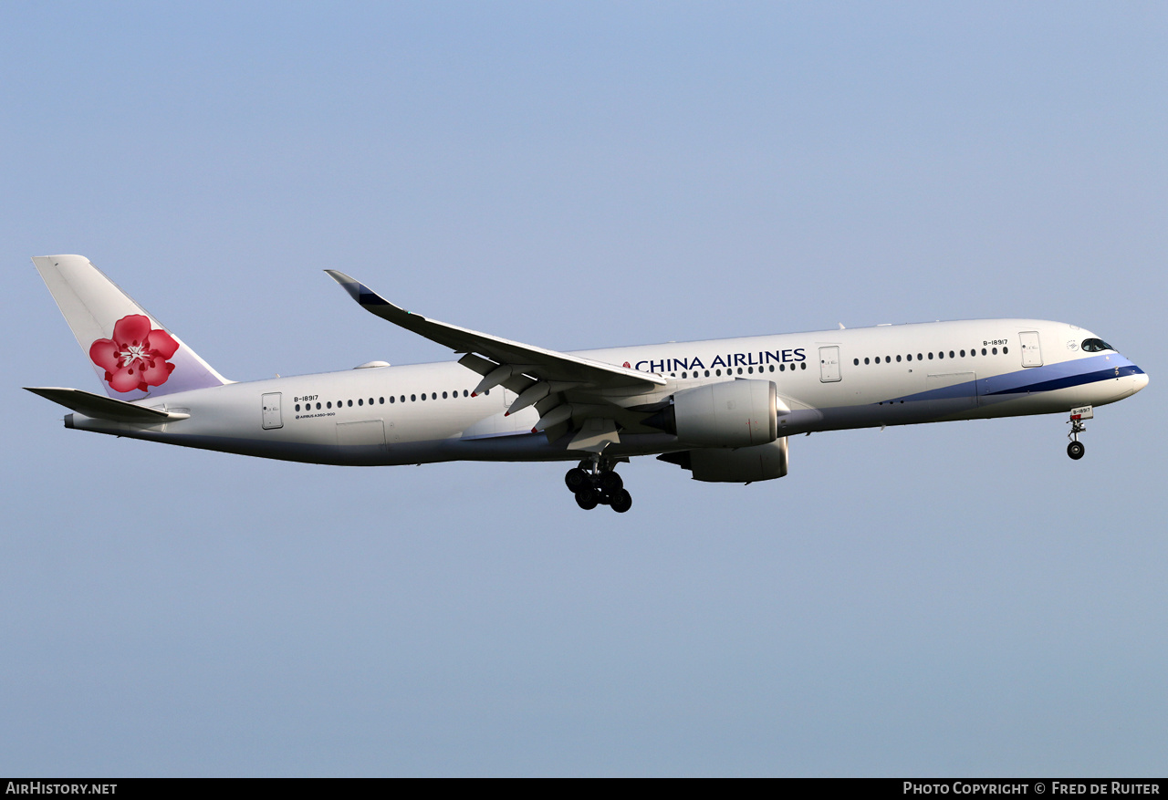 Aircraft Photo of B-18917 | Airbus A350-941 | China Airlines | AirHistory.net #574863