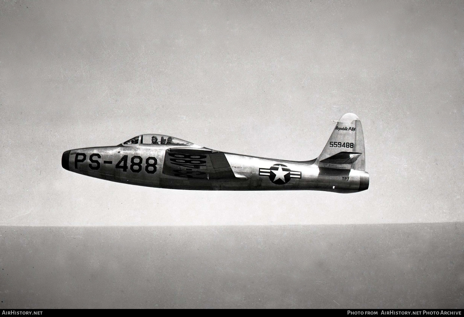 Aircraft Photo of 45-59488 / 559488 | Republic YP-84A Thunderjet | USA - Air Force | AirHistory.net #574899