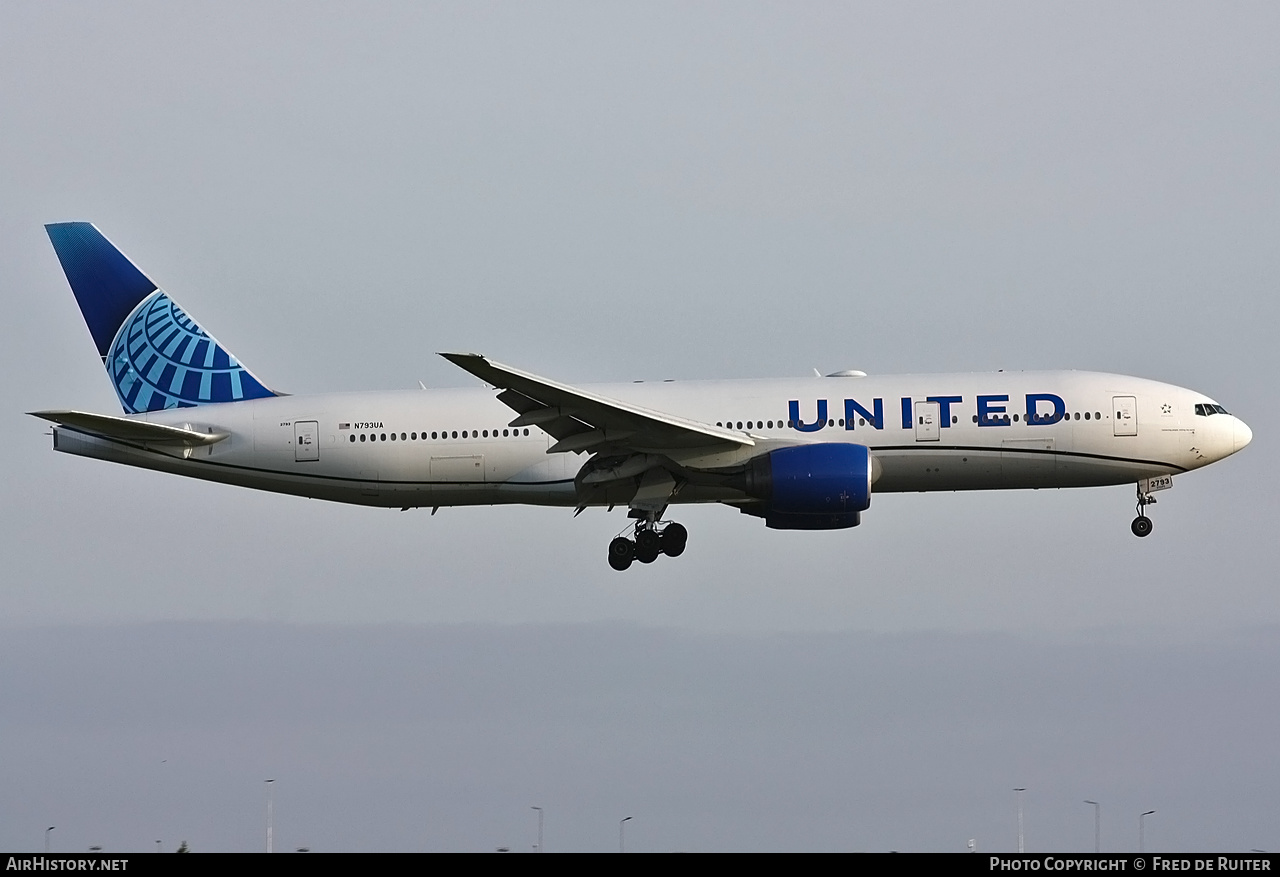 Aircraft Photo of N793UA | Boeing 777-222/ER | United Airlines | AirHistory.net #574920