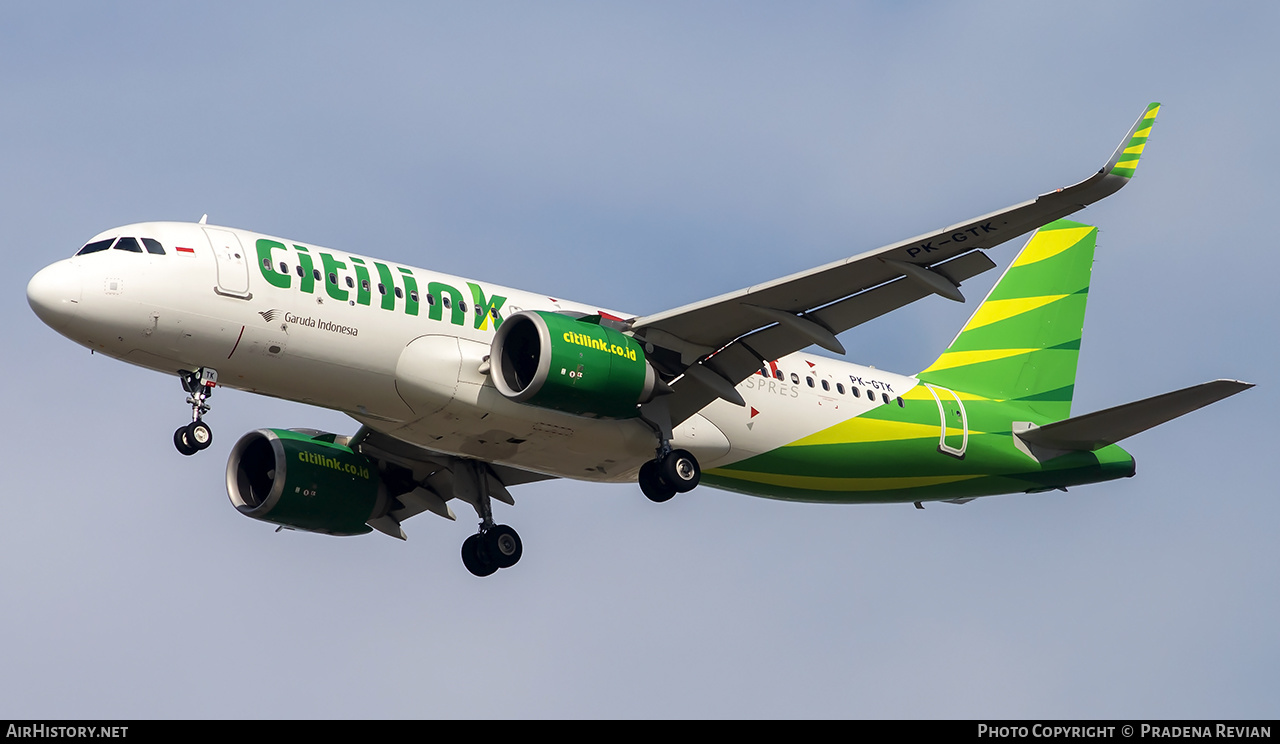 Aircraft Photo of PK-GTK | Airbus A320-251N | Citilink | AirHistory.net #574942