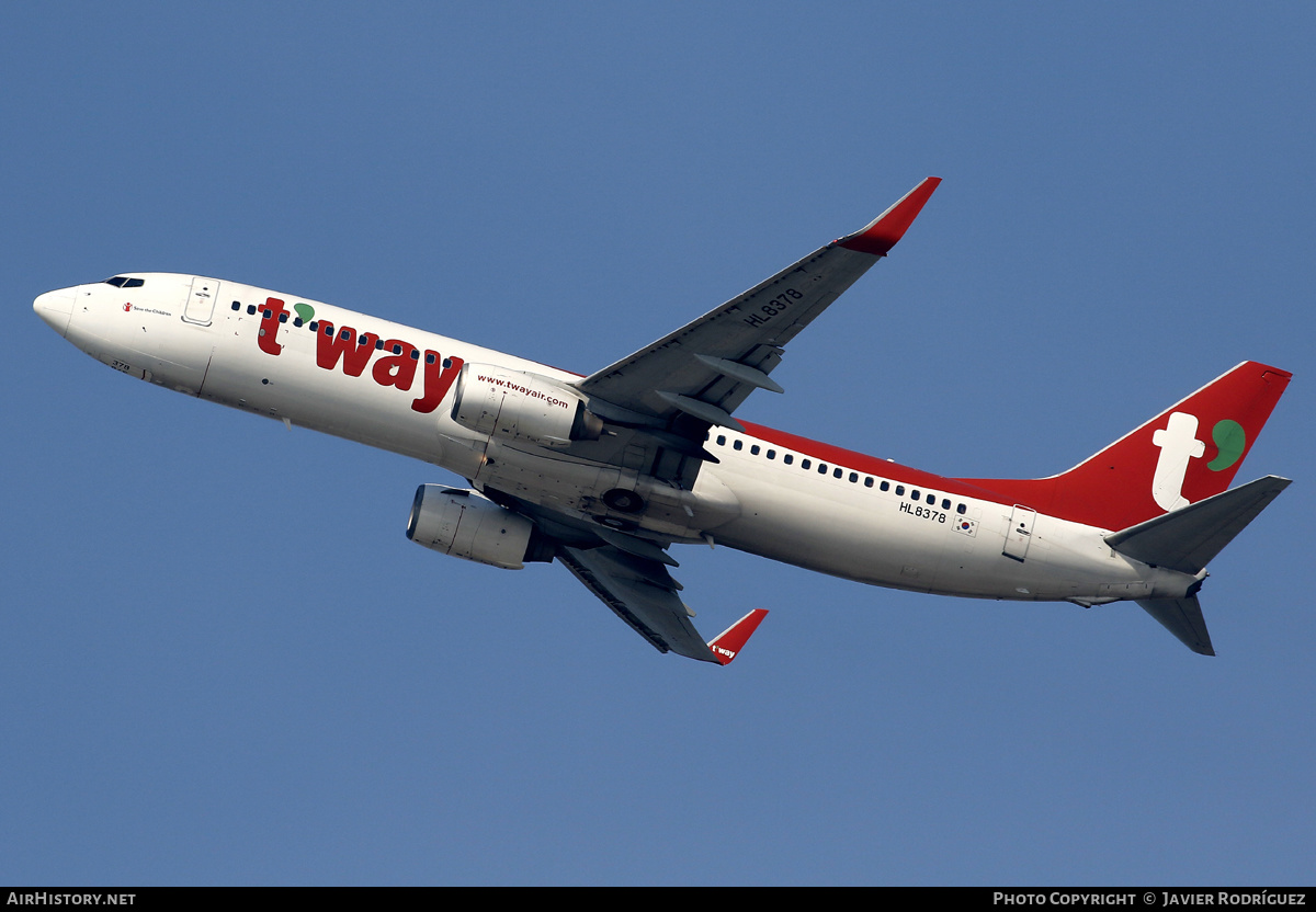 Aircraft Photo of HL8378 | Boeing 737-86N | T'way Air | AirHistory.net #575222