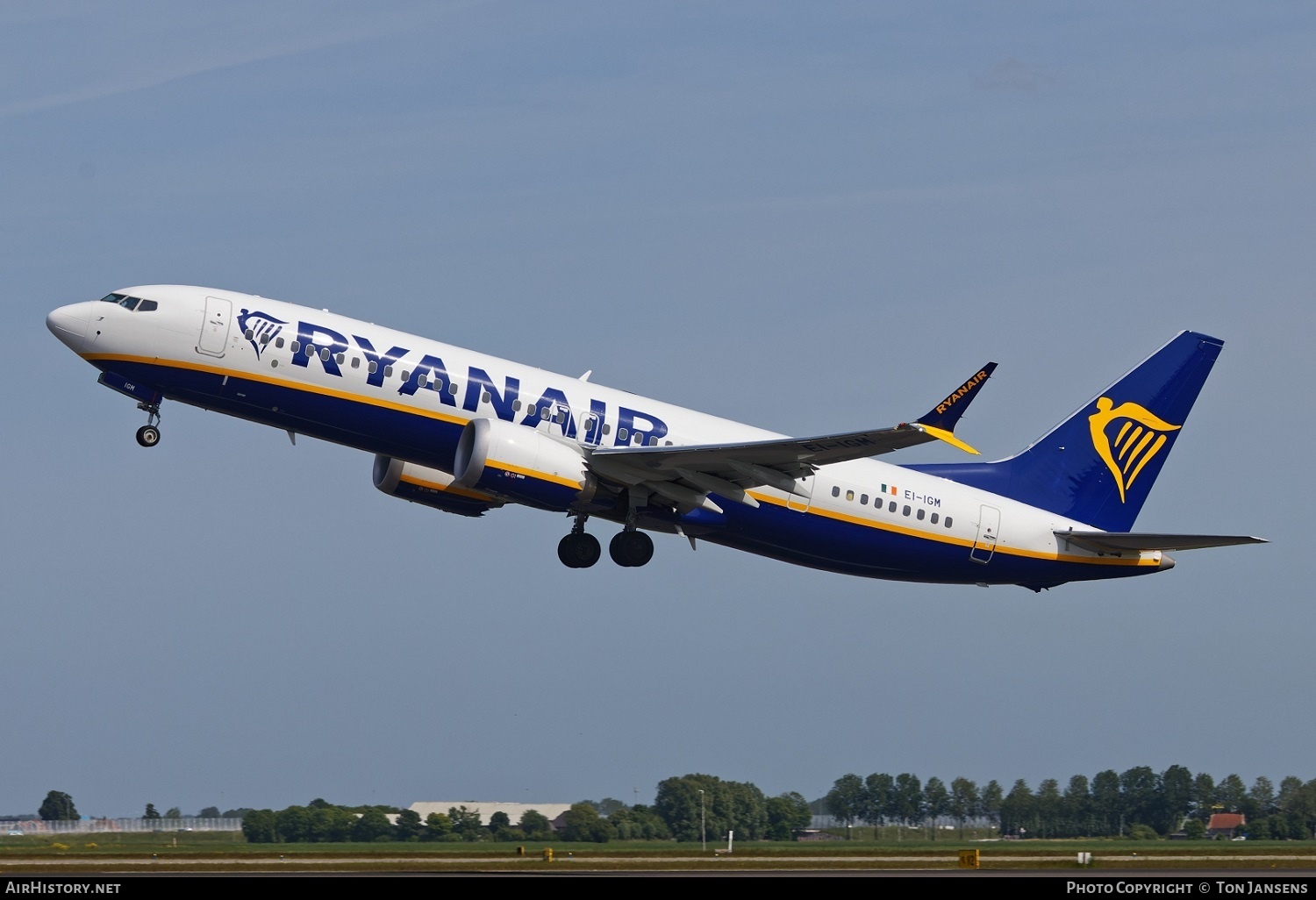 Aircraft Photo of EI-IGM | Boeing 737-8200 Max 200 | Ryanair | AirHistory.net #575302