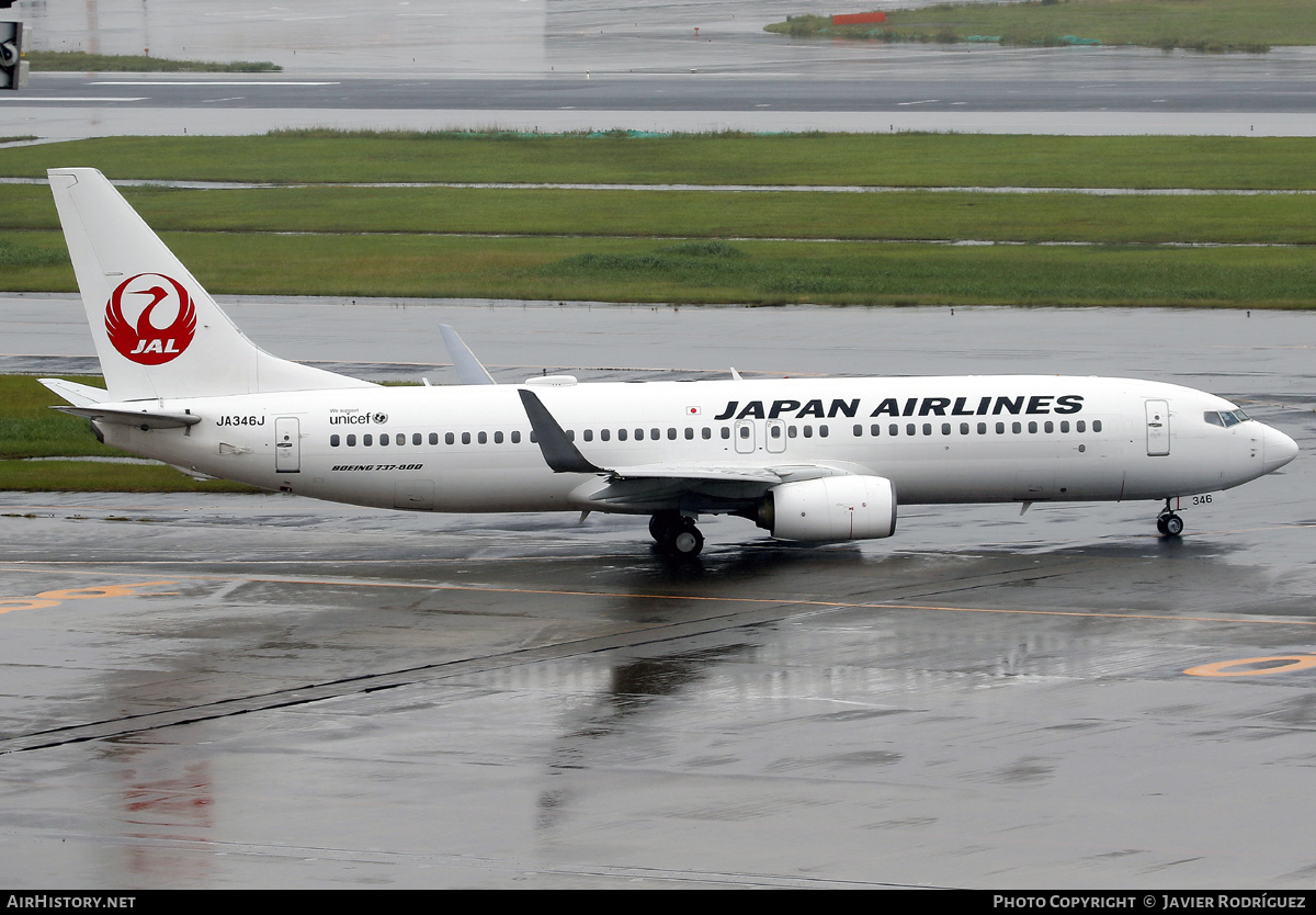 Aircraft Photo of JA346J | Boeing 737-846 | Japan Airlines - JAL | AirHistory.net #575308