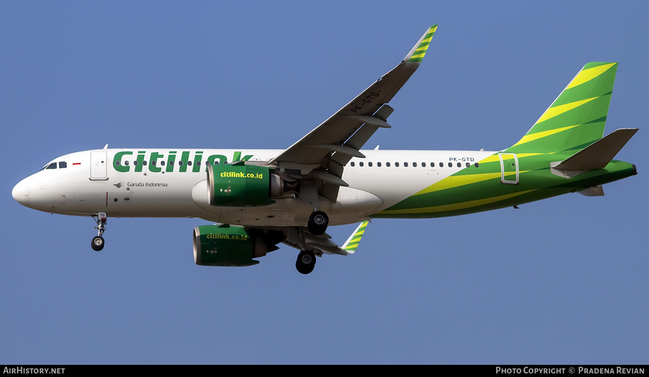 Aircraft Photo of PK-GTD | Airbus A320-251N | Citilink | AirHistory.net #575359