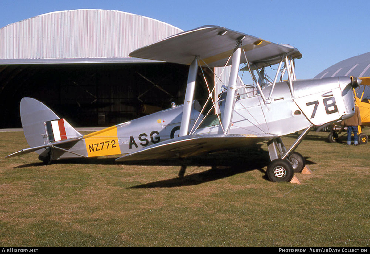 Aircraft Photo of ZK-ASG / ASG / NZ772 | De Havilland D.H. 82A Tiger Moth | New Zealand - Air Force | AirHistory.net #575398