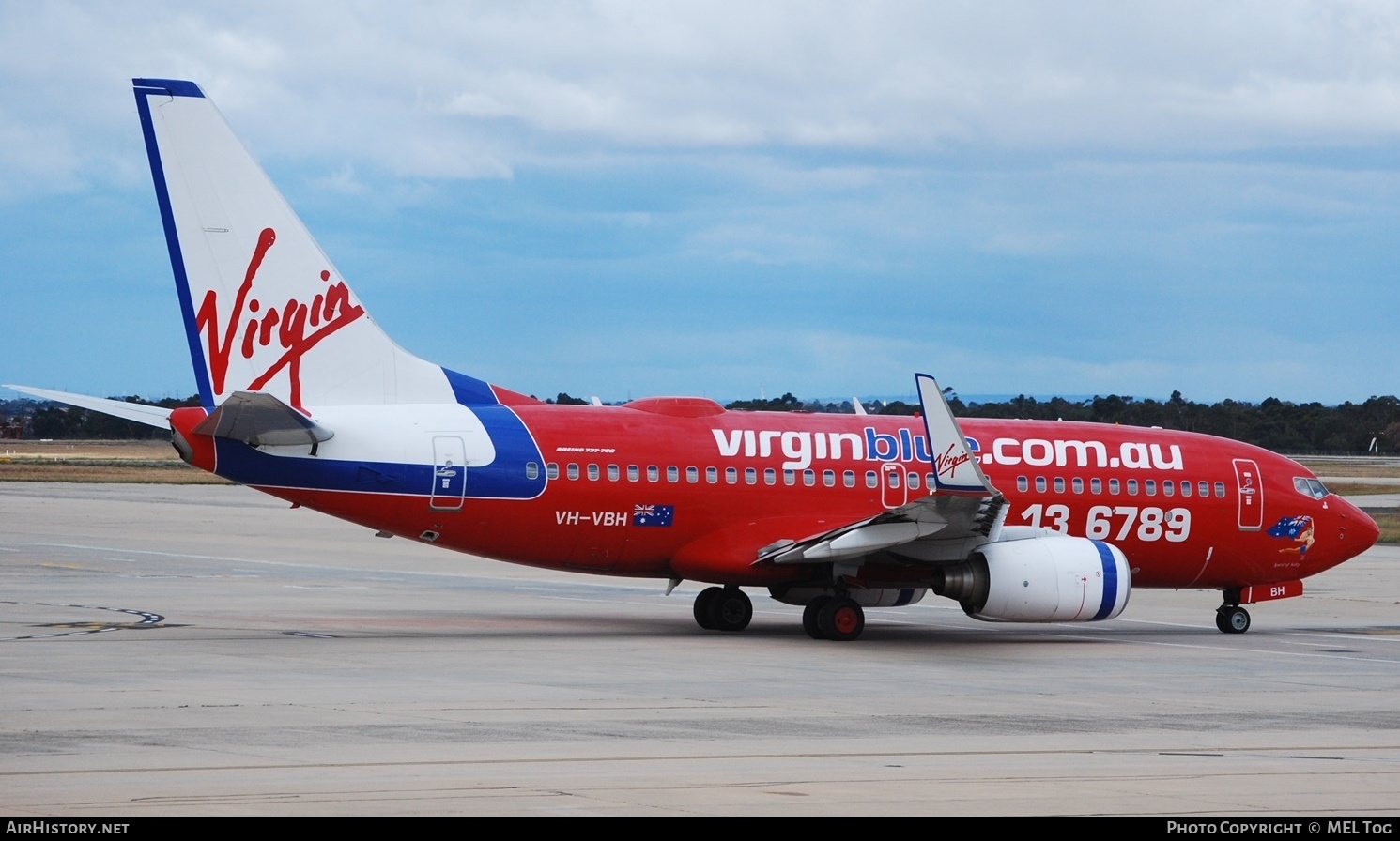 Aircraft Photo of VH-VBH | Boeing 737-7Q8 | Virgin Blue Airlines | AirHistory.net #575414