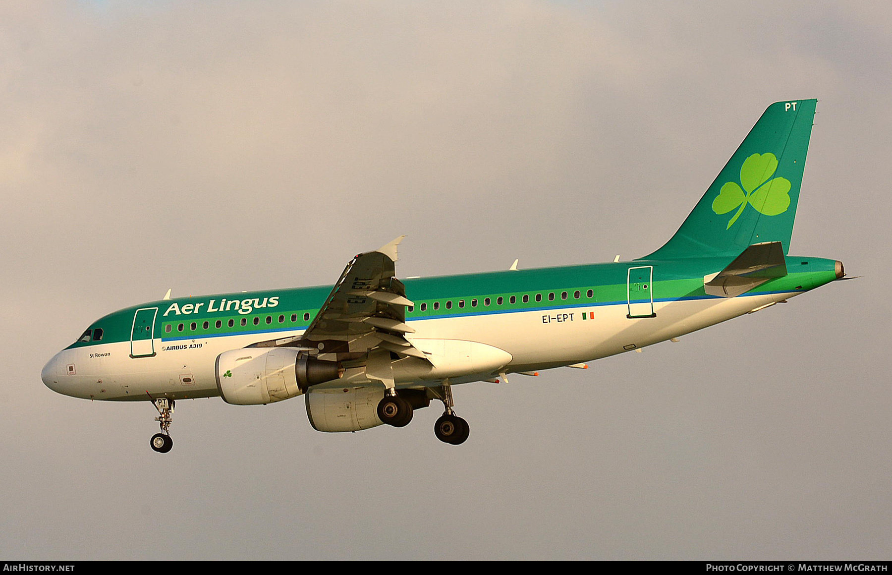 Aircraft Photo of EI-EPT | Airbus A319-111 | Aer Lingus | AirHistory.net #575429