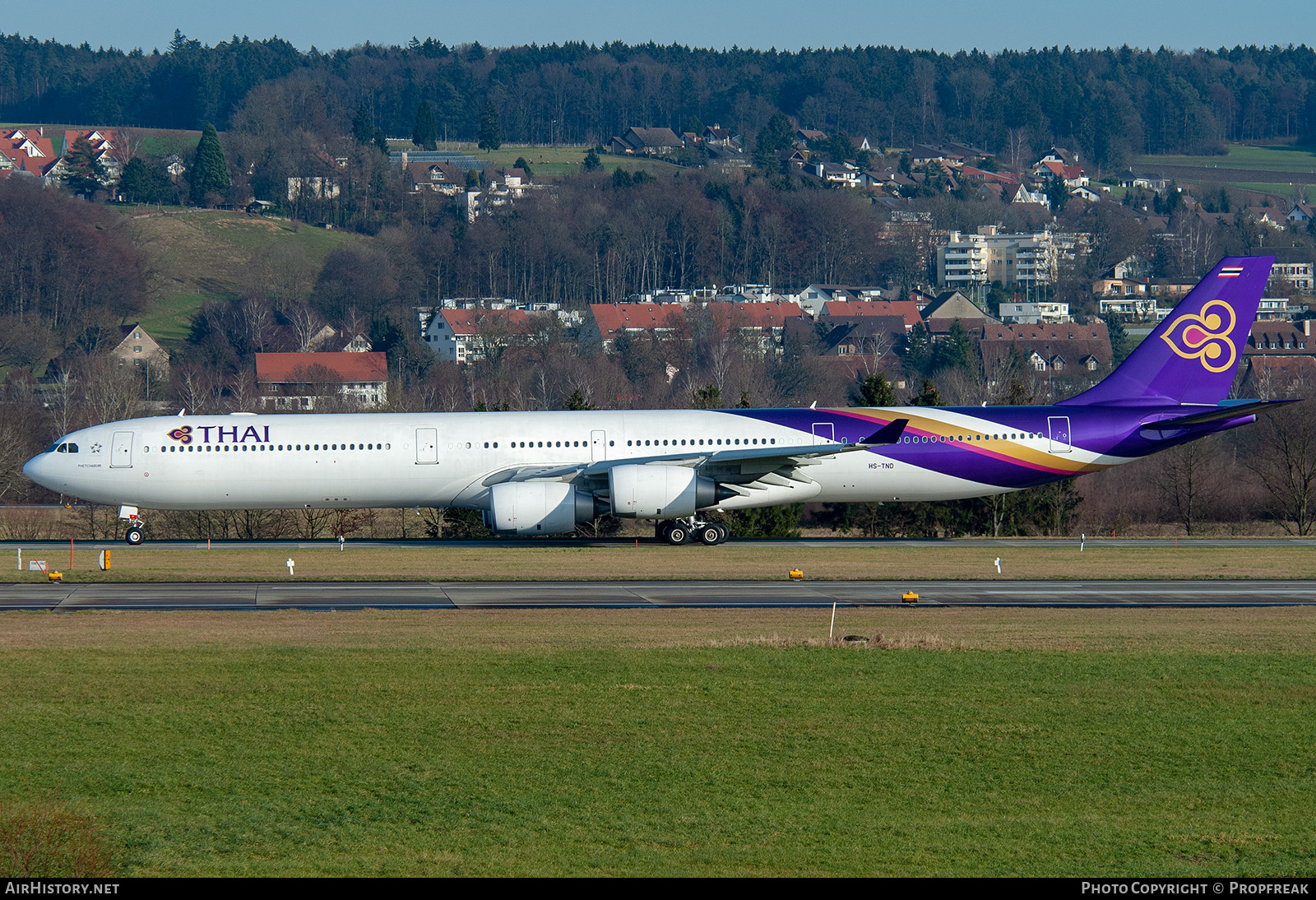 Aircraft Photo of HS-TND | Airbus A340-642 | Thai Airways International | AirHistory.net #575452