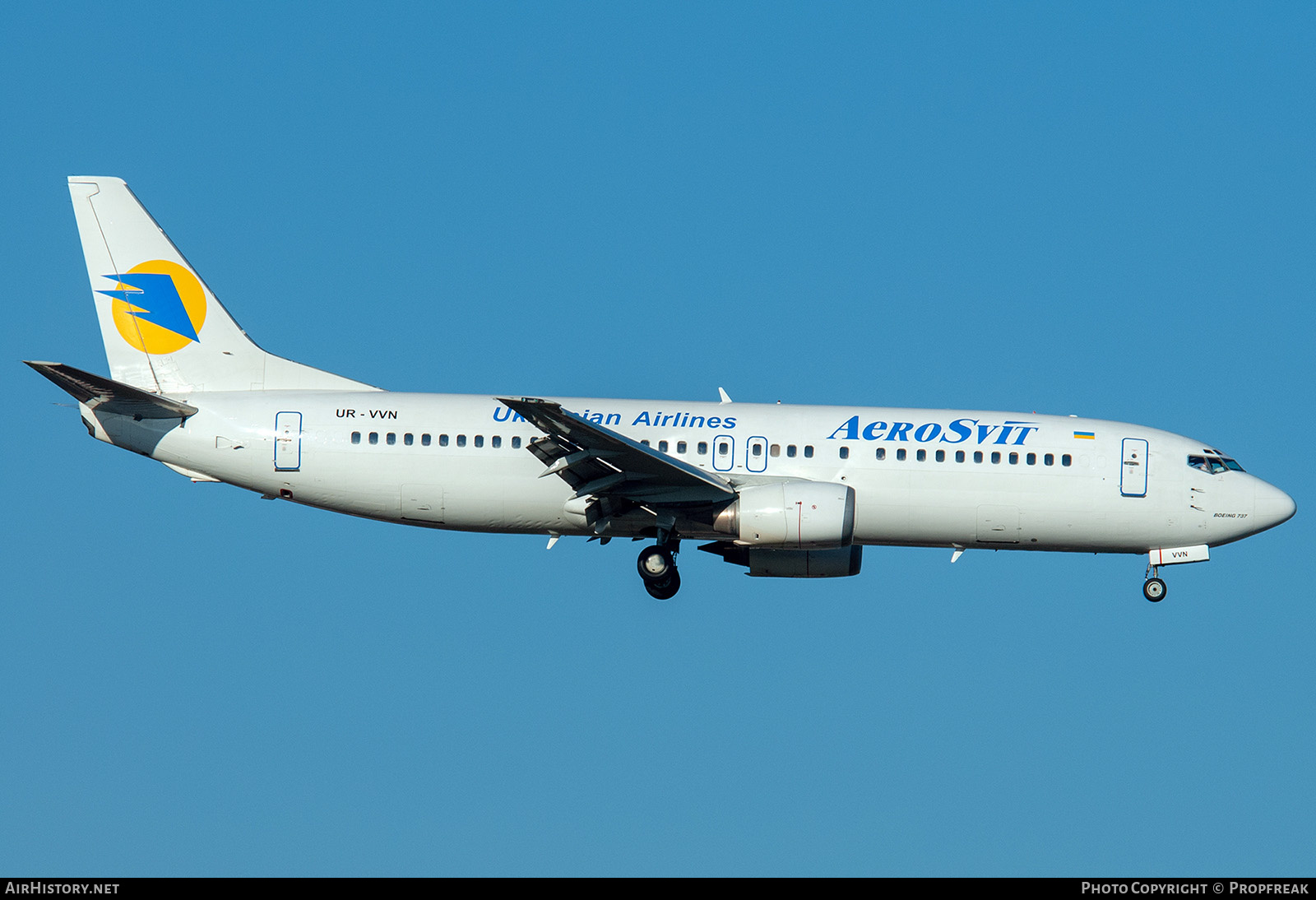 Aircraft Photo of UR-VVN | Boeing 737-4Y0 | AeroSvit Ukrainian Airlines | AirHistory.net #575456