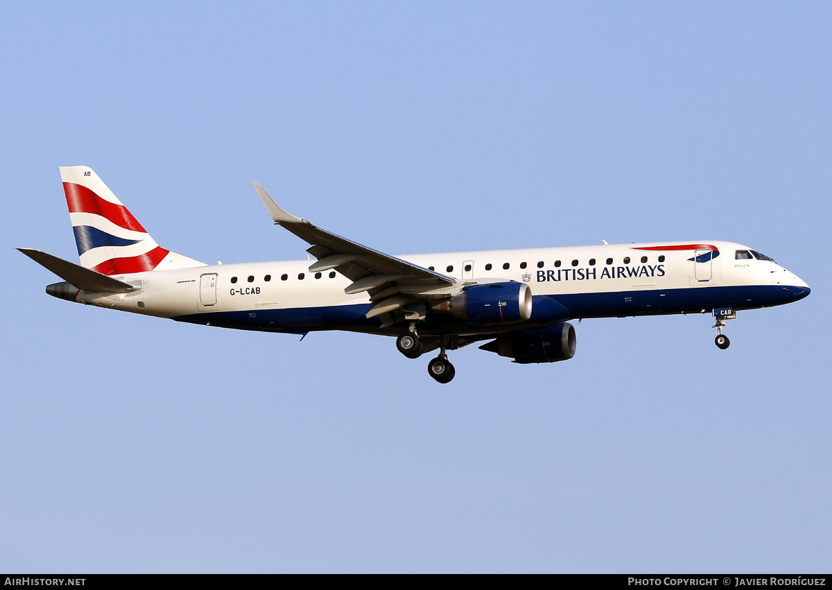 Aircraft Photo of G-LCAB | Embraer 190SR (ERJ-190-100SR) | British Airways | AirHistory.net #575527