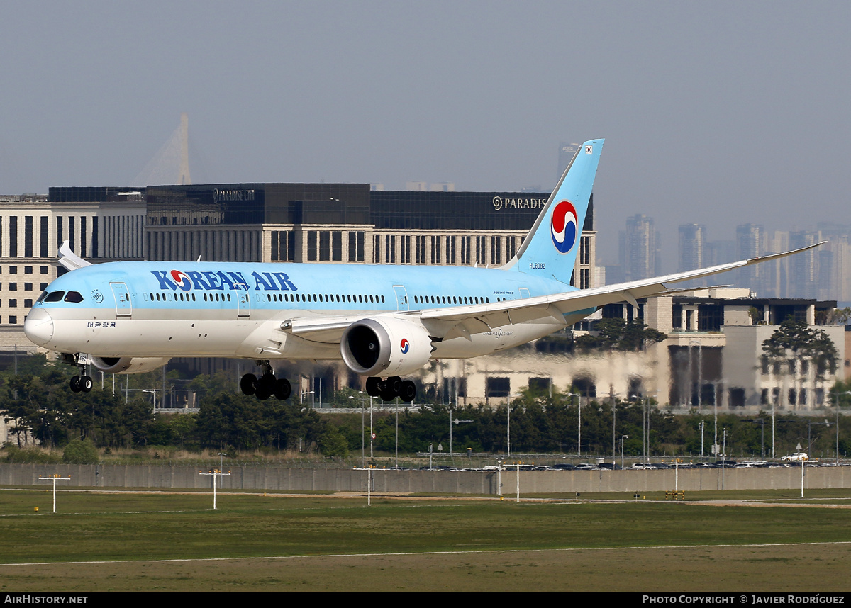 Aircraft Photo of HL8082 | Boeing 787-9 Dreamliner | Korean Air | AirHistory.net #575536