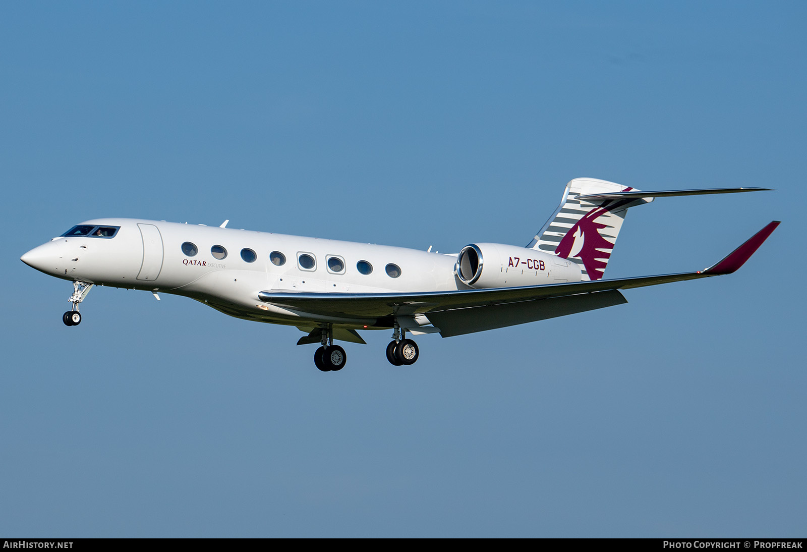 Aircraft Photo of A7-CGB | Gulfstream Aerospace G650ER (G-VI) | Qatar Executive | AirHistory.net #575652