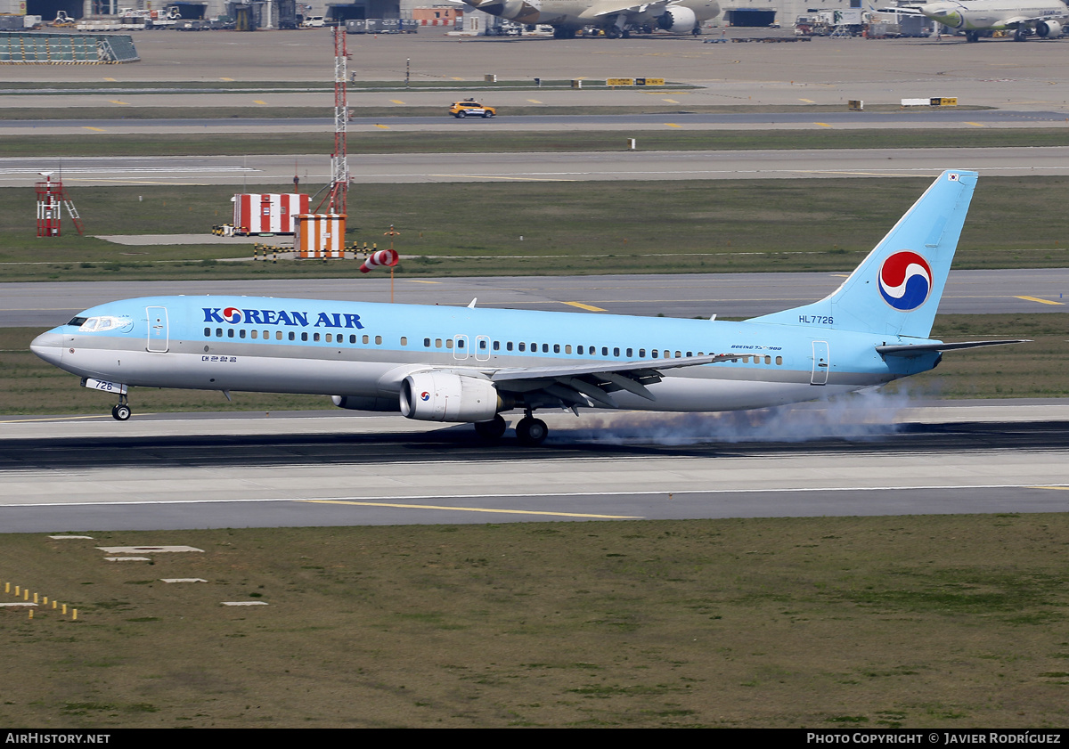 Aircraft Photo of HL7726 | Boeing 737-9B5 | Korean Air | AirHistory.net #575708