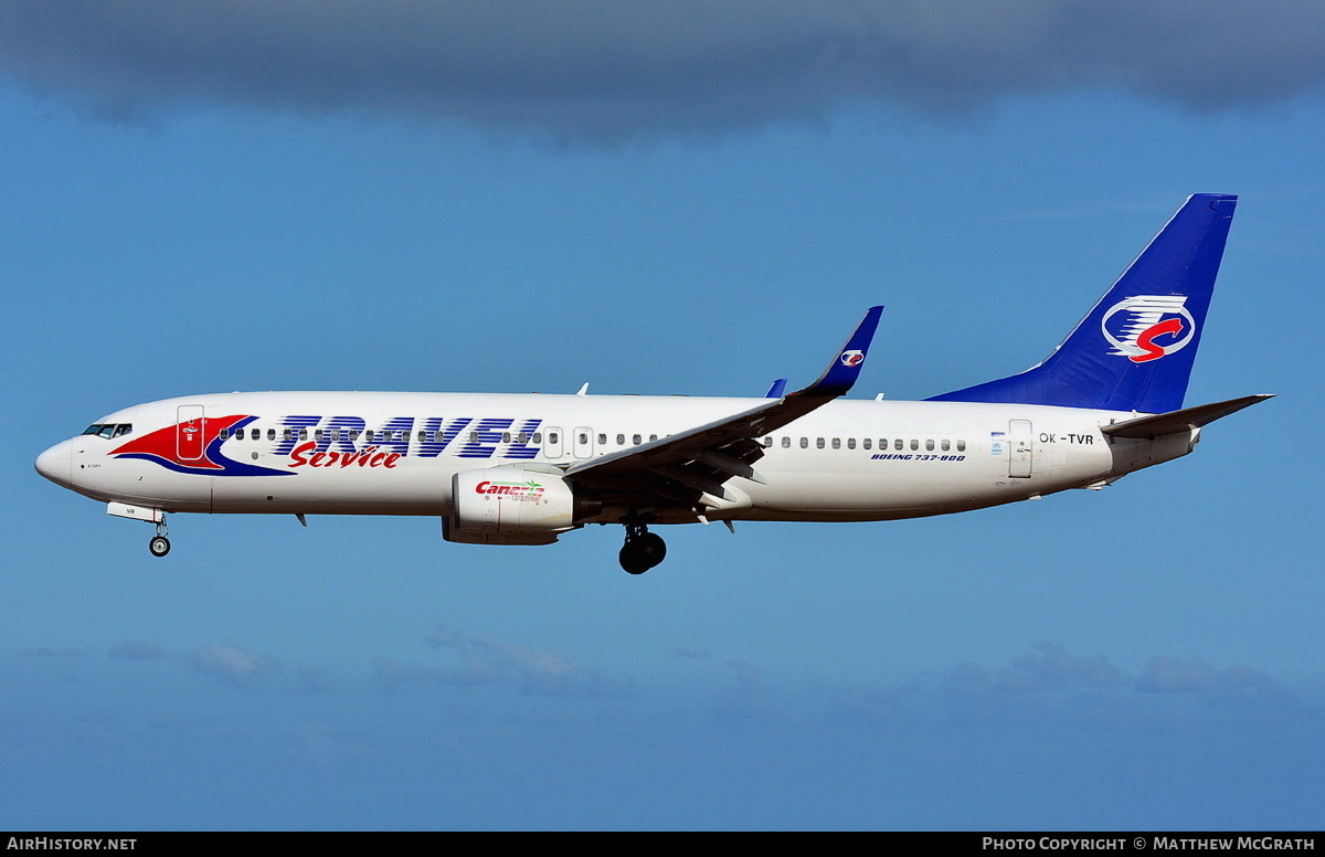 Aircraft Photo of OK-TVR | Boeing 737-86N | Travel Service | AirHistory.net #575892