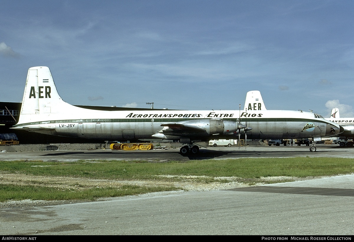 Aircraft Photo of LV-JSY | Canadair CL-44-6 Yukon | Aerotransportes Entre Ríos - AER | AirHistory.net #575900