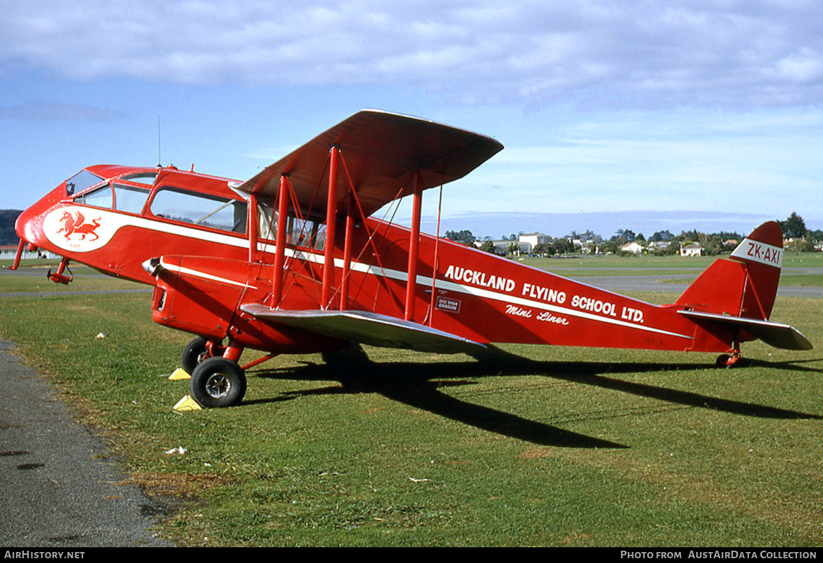 Aircraft Photo of ZK-AXI | De Havilland D.H. 84A Dragon 3 | Auckland Flying School | AirHistory.net #575908