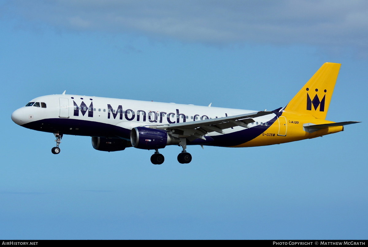 Aircraft Photo of G-OZBW | Airbus A320-214 | Monarch Airlines | AirHistory.net #575914