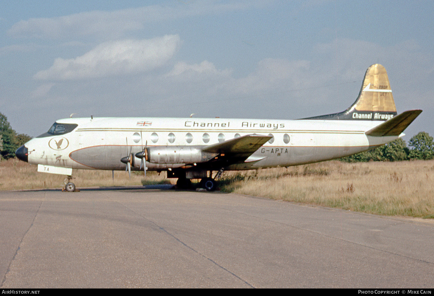 Aircraft Photo of G-APTA | Vickers 702 Viscount | Channel Airways | AirHistory.net #575916