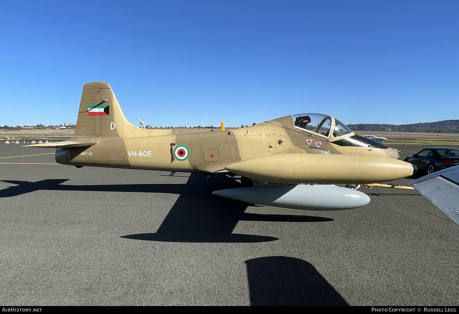 Aircraft Photo of VH-AOE / K167-113 | BAC 167 Strikemaster Mk80A | Kuwait - Air Force | AirHistory.net #575929