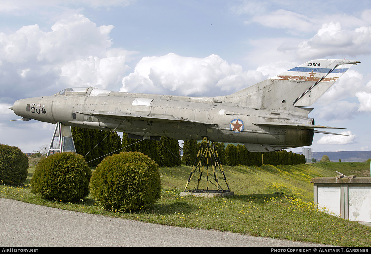 Aircraft Photo of 22504 | Mikoyan-Gurevich MiG-21F-13 | Yugoslavia - Air Force | AirHistory.net #575988
