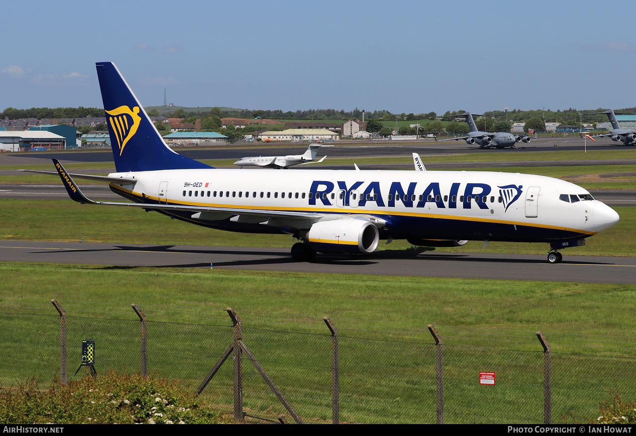 Aircraft Photo of 9H-QED | Boeing 737-800 | Ryanair | AirHistory.net #576068