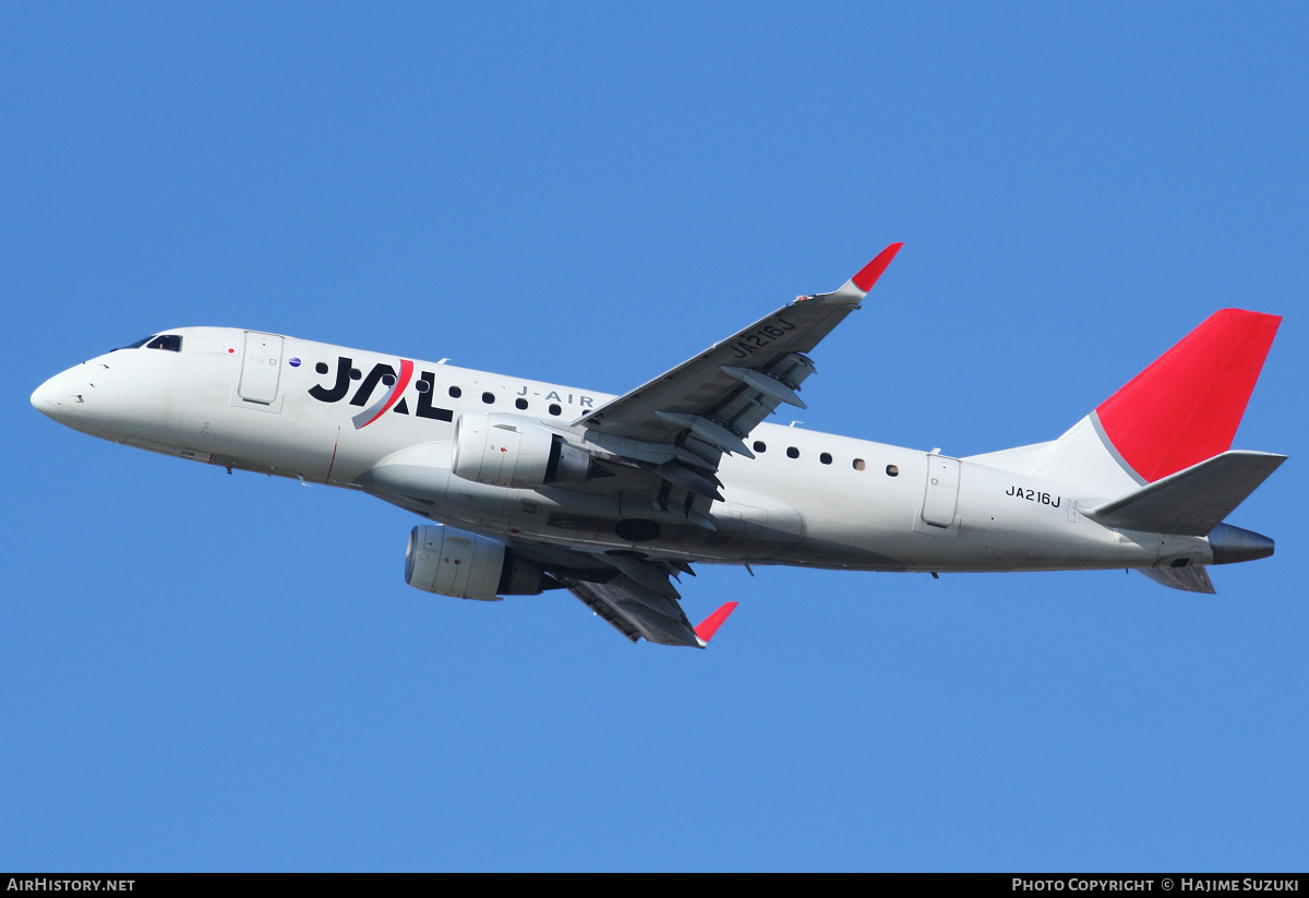 Aircraft Photo of JA216J | Embraer 170STD (ERJ-170-100STD) | Japan Airlines - JAL | AirHistory.net #576074