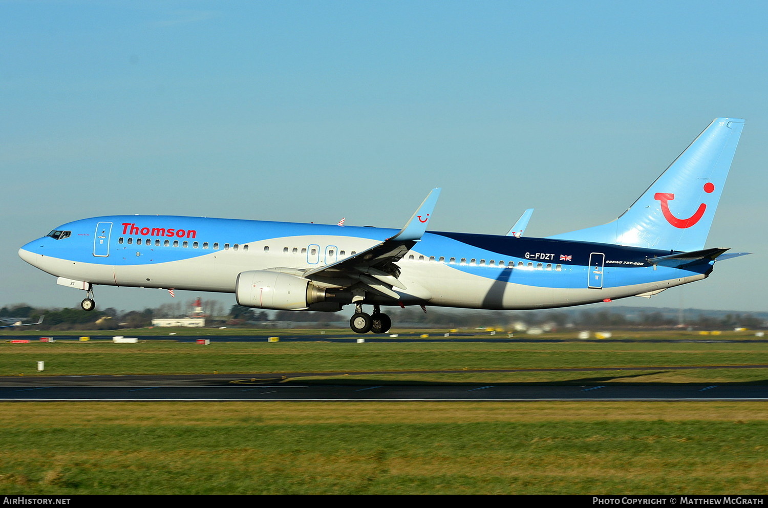 Aircraft Photo of G-FDZT | Boeing 737-8K5 | Thomson Airways | AirHistory.net #576090