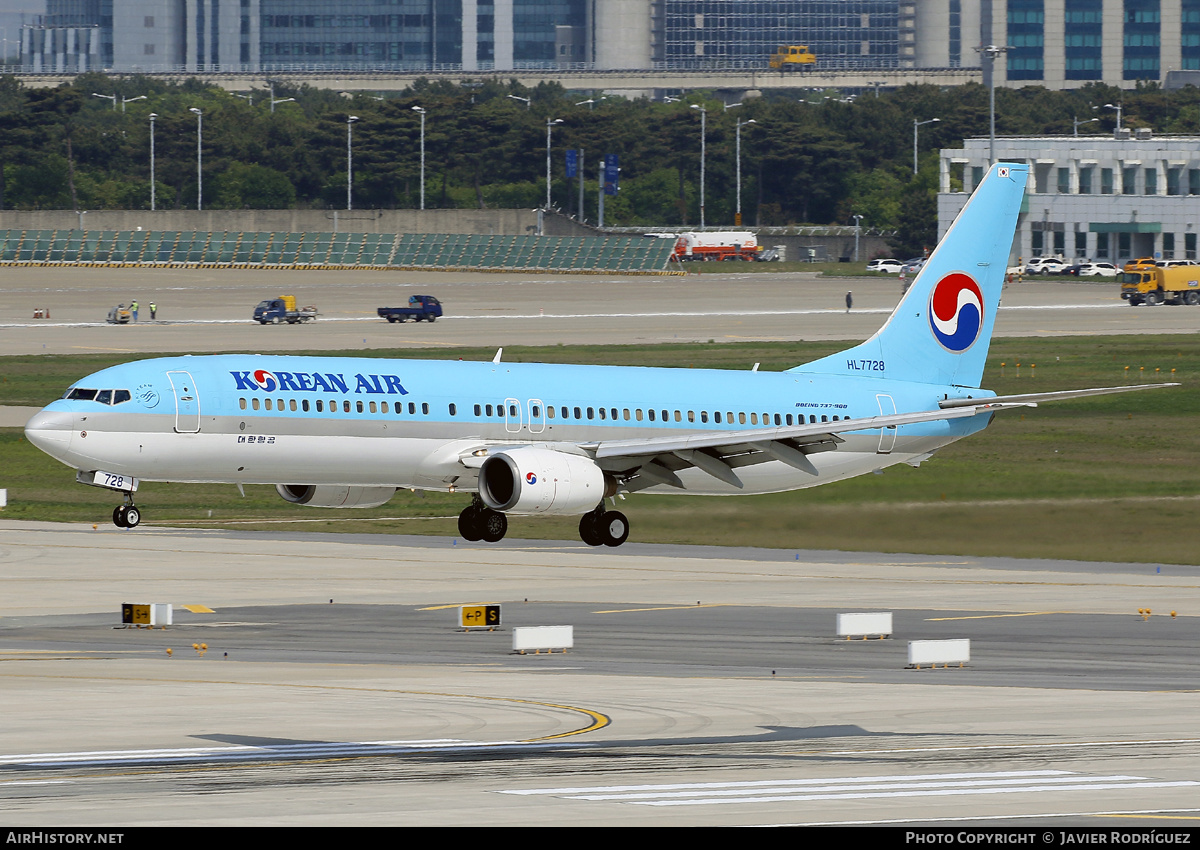 Aircraft Photo of HL7728 | Boeing 737-9B5 | Korean Air | AirHistory.net #576105