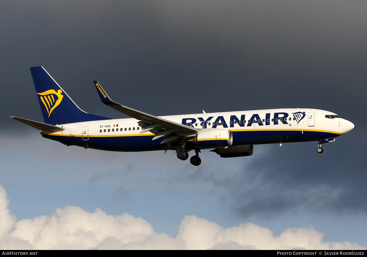 Aircraft Photo of EI-GXL | Boeing 737-8AS | Ryanair | AirHistory.net #576108