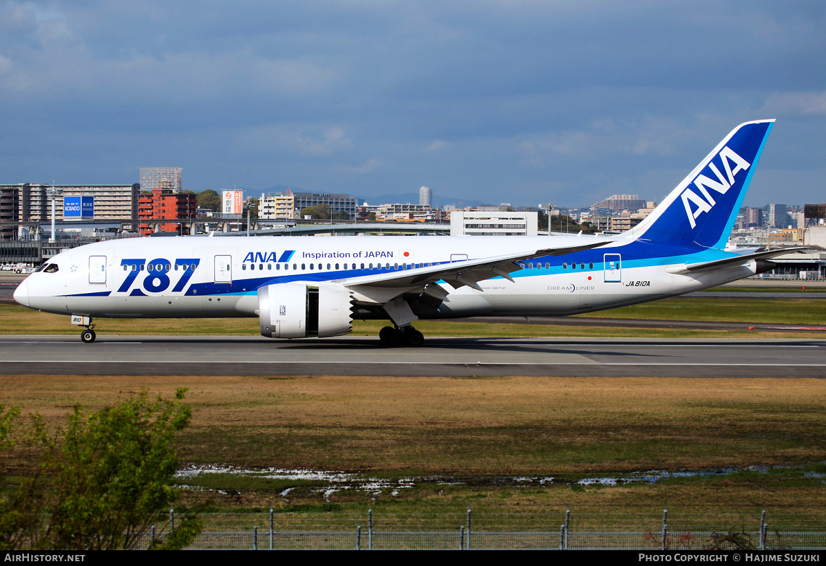 Aircraft Photo of JA810A | Boeing 787-8 Dreamliner | All Nippon Airways - ANA | AirHistory.net #576152