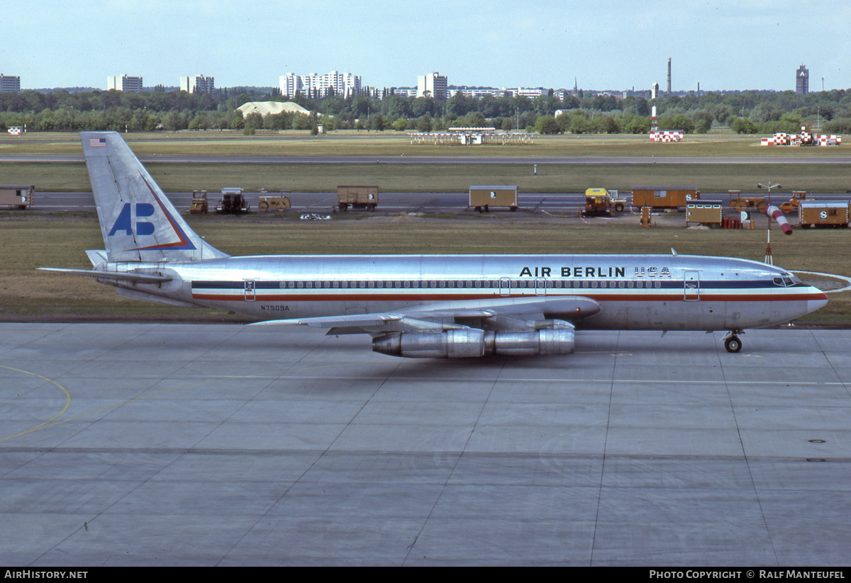 Aircraft Photo of N7509A | Boeing 707-123(B) | Air Berlin USA | AirHistory.net #576178