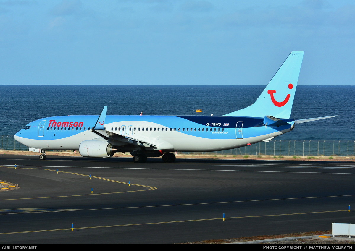 Aircraft Photo of G-TAWU | Boeing 737-8K5 | Thomson Airways | AirHistory.net #576195