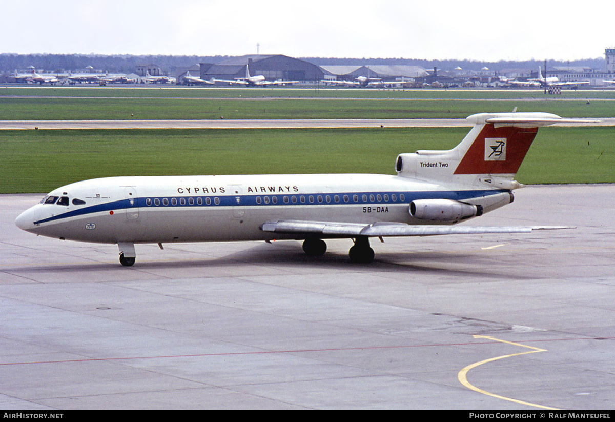 Aircraft Photo of 5B-DAA | Hawker Siddeley HS-121 Trident 2E | Cyprus Airways | AirHistory.net #576245
