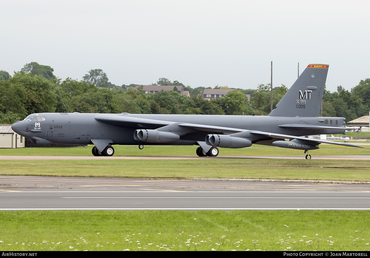 Aircraft Photo of 60-0005 / AF60-005 | Boeing B-52H Stratofortress | USA - Air Force | AirHistory.net #576357