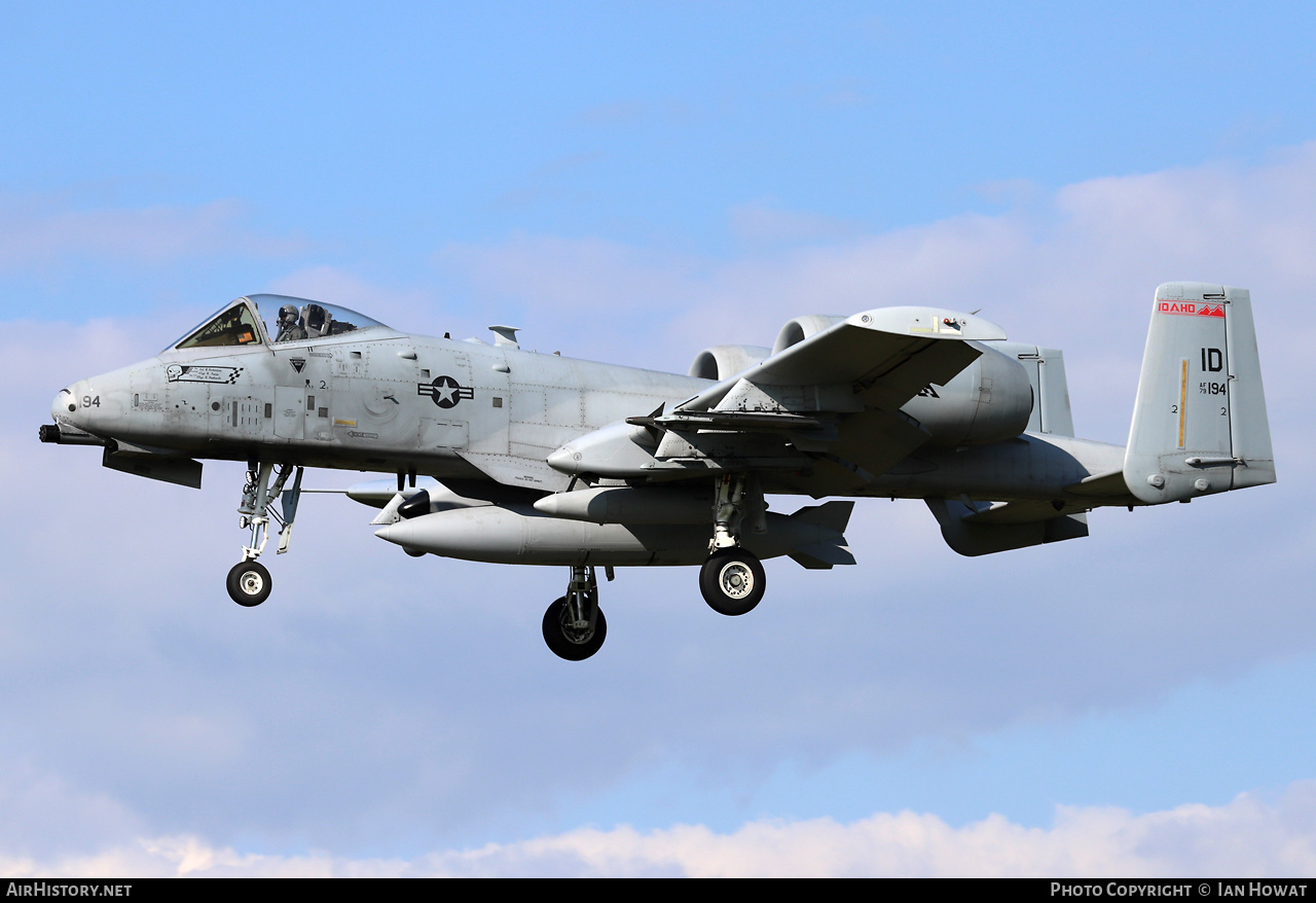 Aircraft Photo of 79-0194 / AF79-194 | Fairchild A-10C Thunderbolt II | USA - Air Force | AirHistory.net #576490