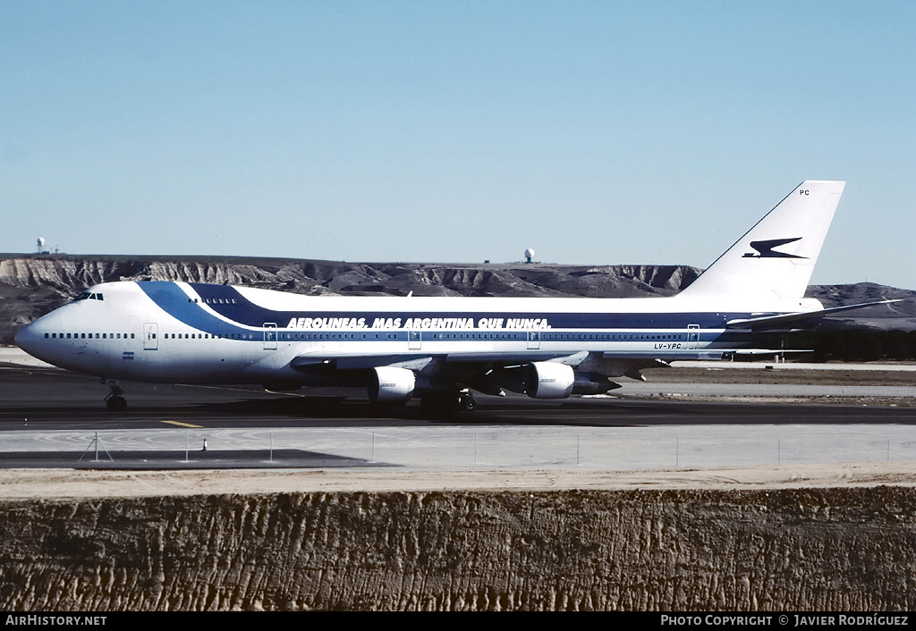 Aircraft Photo of LV-YPC | Boeing 747-212B | Aerolíneas Argentinas | AirHistory.net #576562