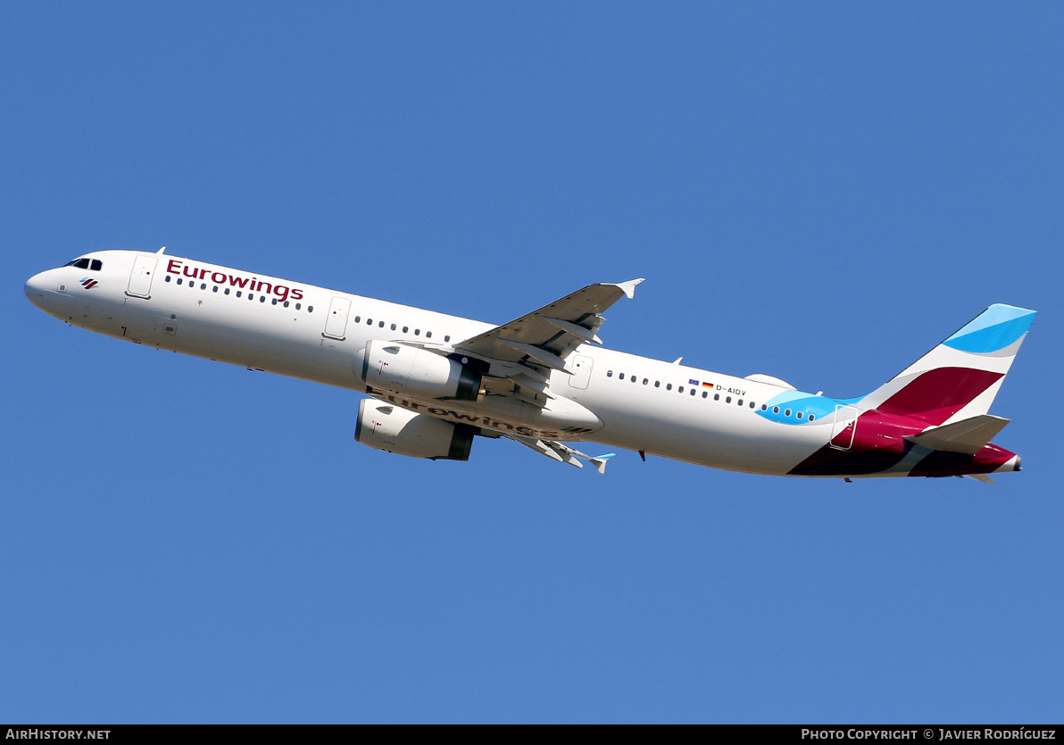 Aircraft Photo of D-AIDV | Airbus A321-231 | Eurowings | AirHistory.net #576575