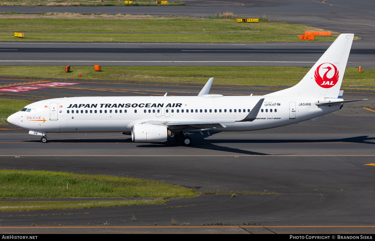 Aircraft Photo of JA04RK | Boeing 737-800 | Japan TransOcean Air - JTA | AirHistory.net #576640