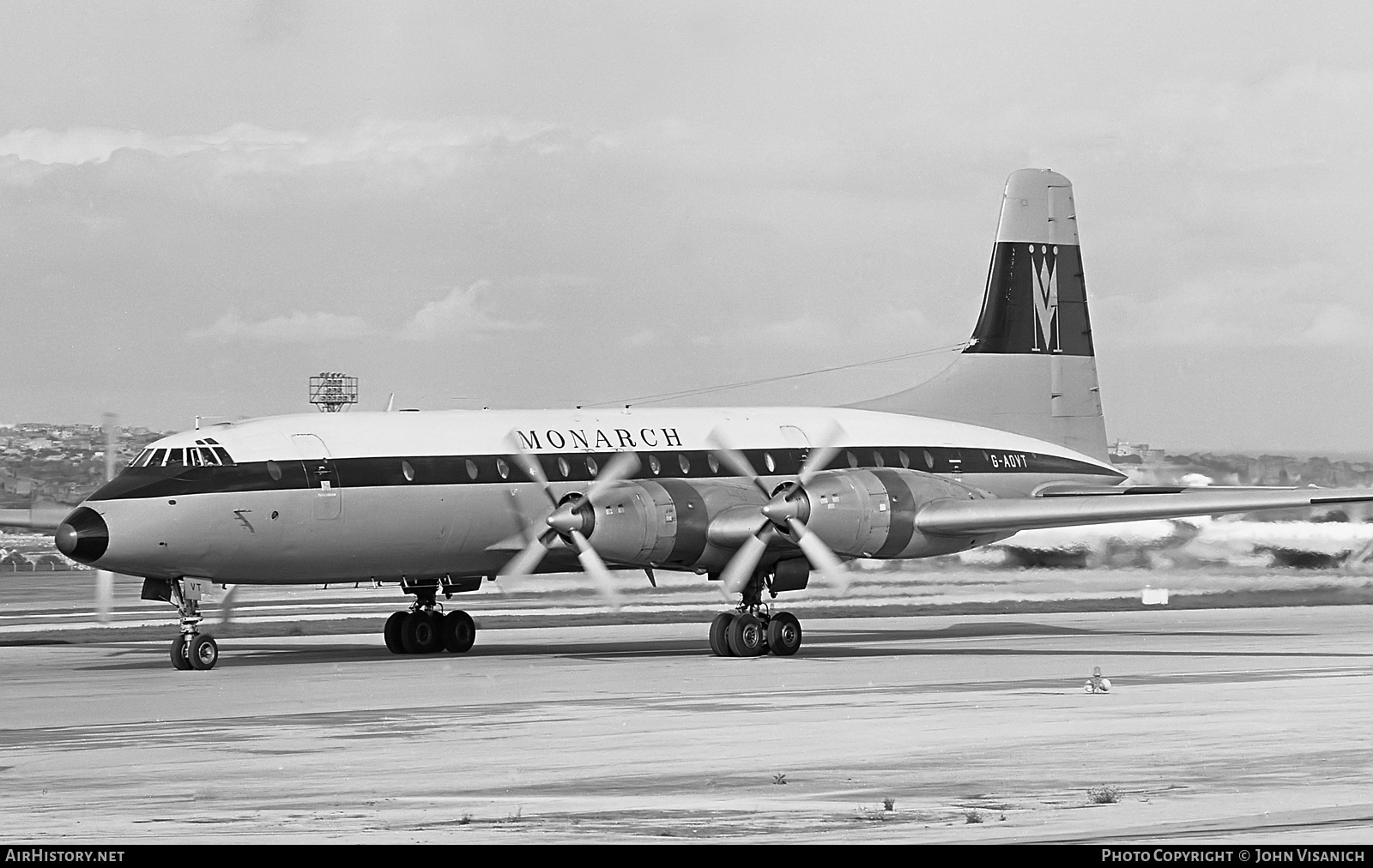 Aircraft Photo of G-AOVT | Bristol 175 Britannia 312 | Monarch Airlines | AirHistory.net #576663