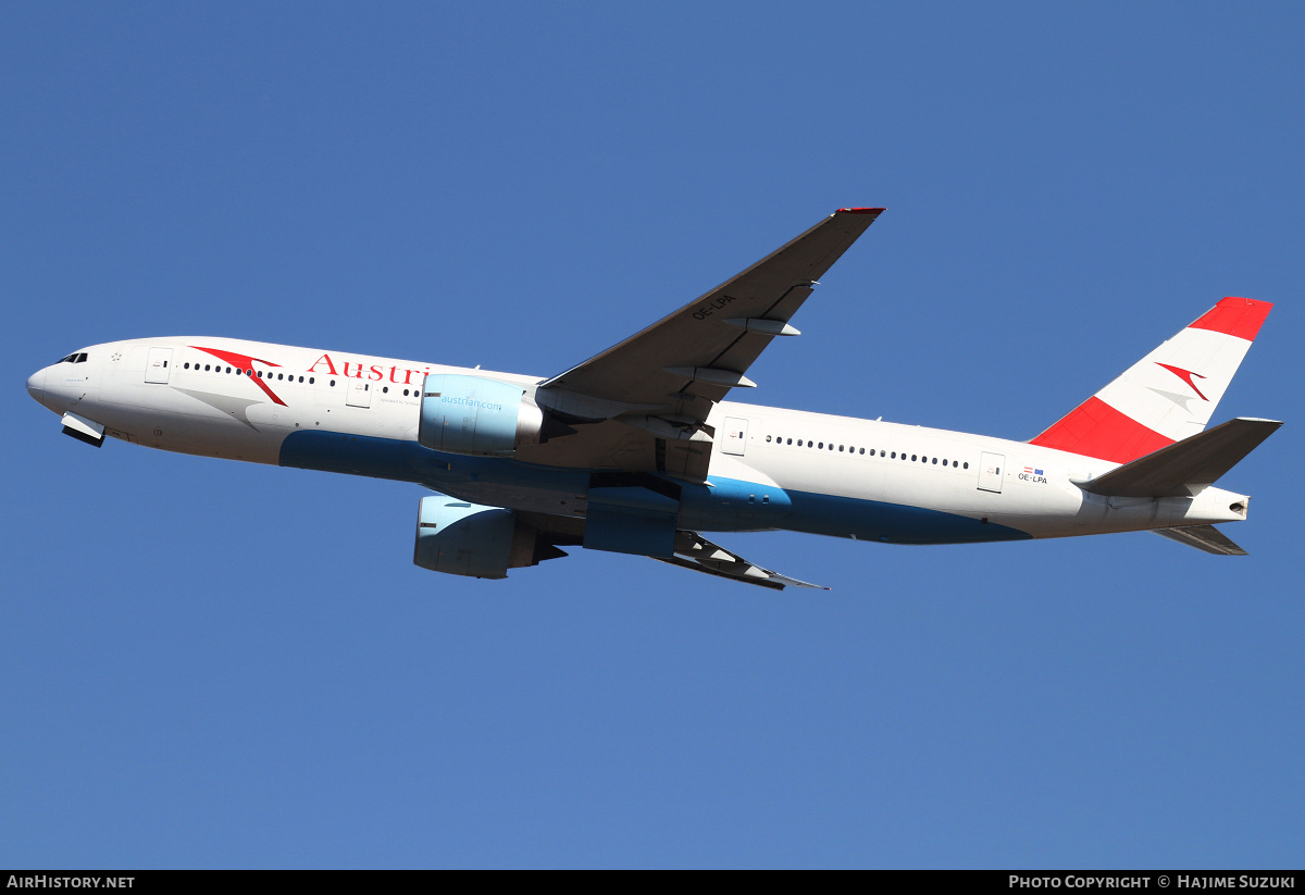 Aircraft Photo of OE-LPA | Boeing 777-2Z9/ER | Austrian Airlines | AirHistory.net #576706