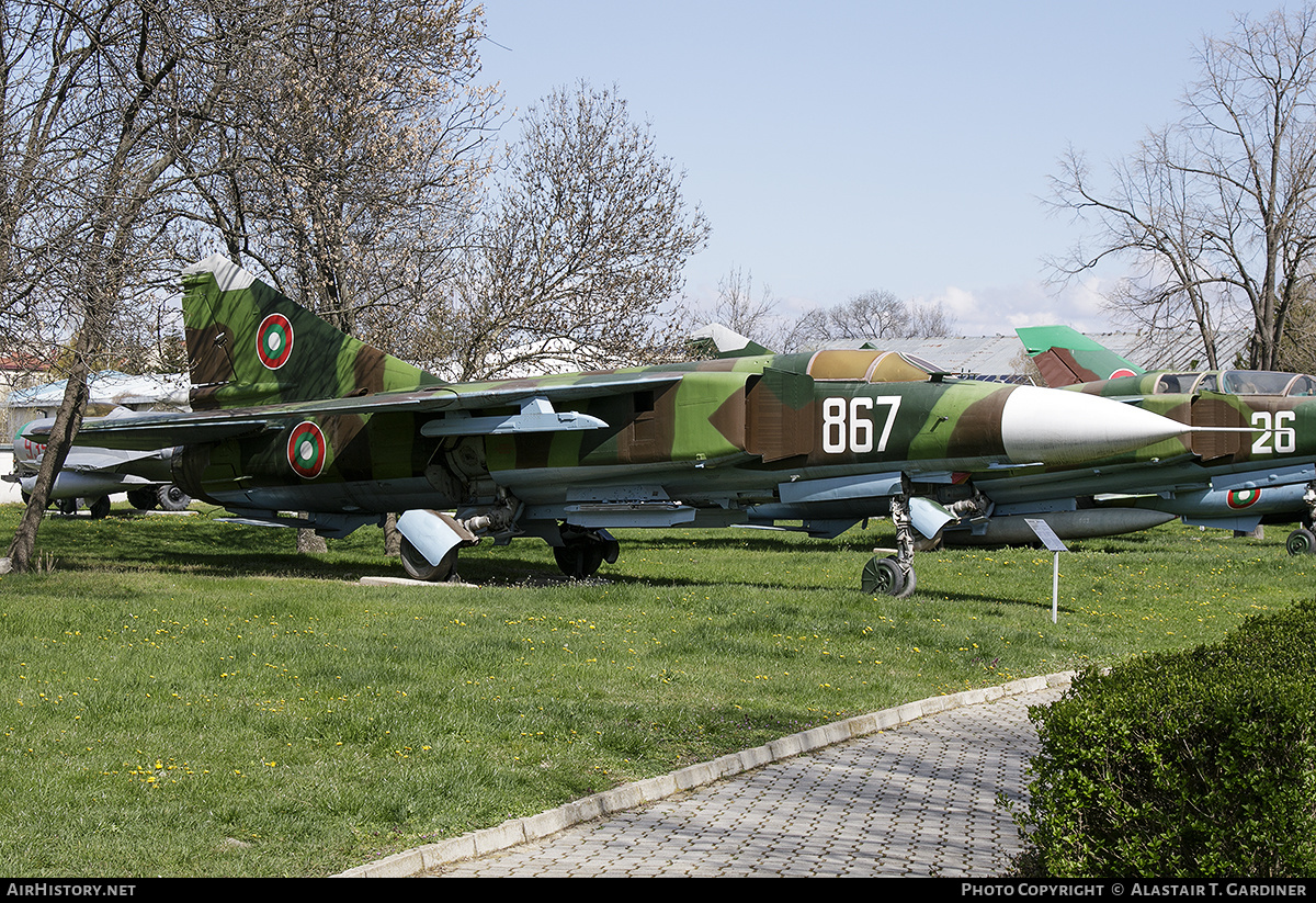 Aircraft Photo of 867 | Mikoyan-Gurevich MiG-23MLA | Bulgaria - Air Force | AirHistory.net #576809