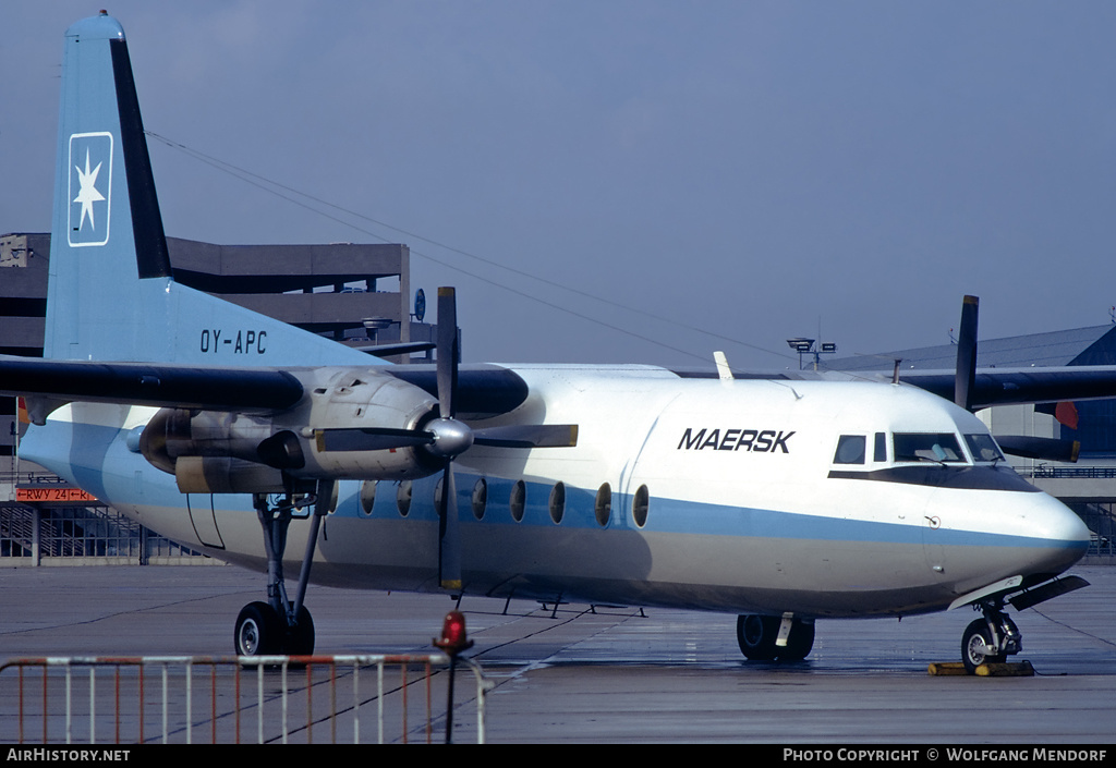 Aircraft Photo of OY-APC | Fokker F27-500 Friendship | Maersk Air | AirHistory.net #576844