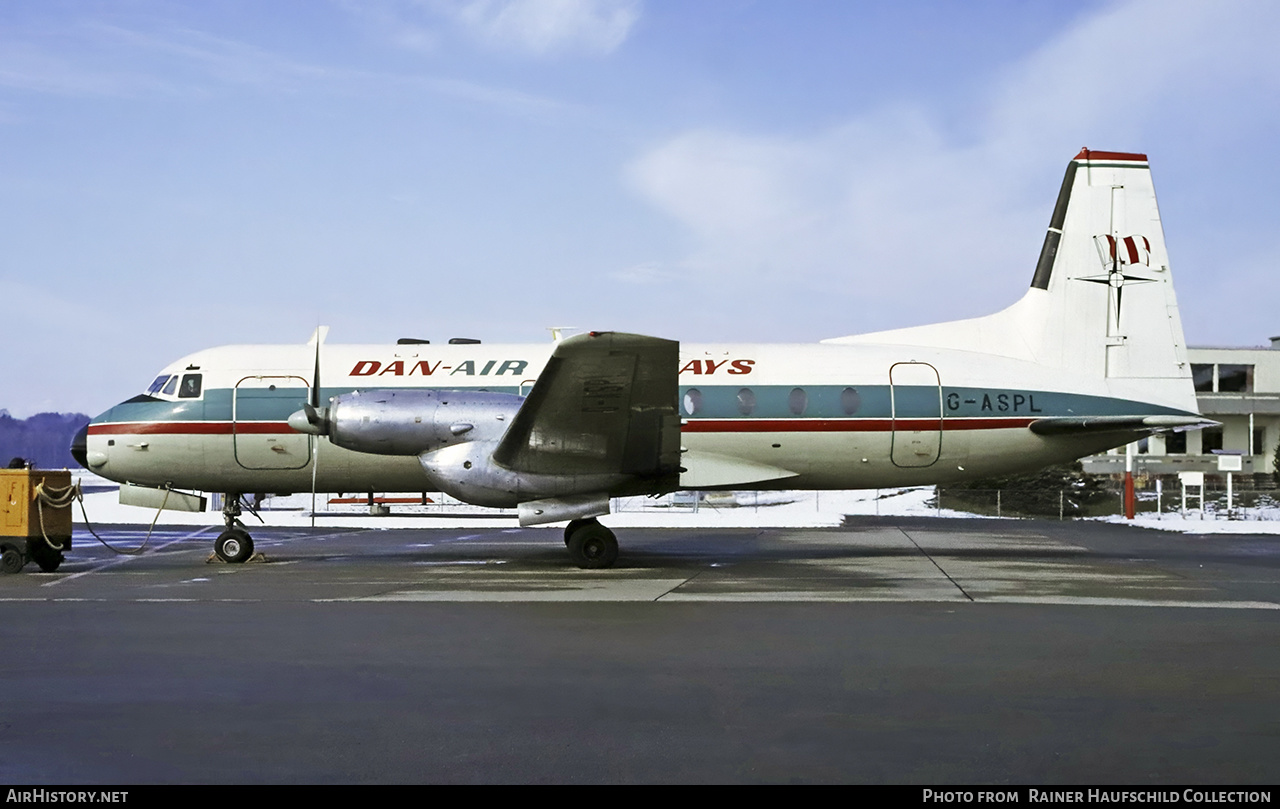 Aircraft Photo of G-ASPL | Hawker Siddeley HS-748 Srs1/108 | Dan-Air London | AirHistory.net #576869