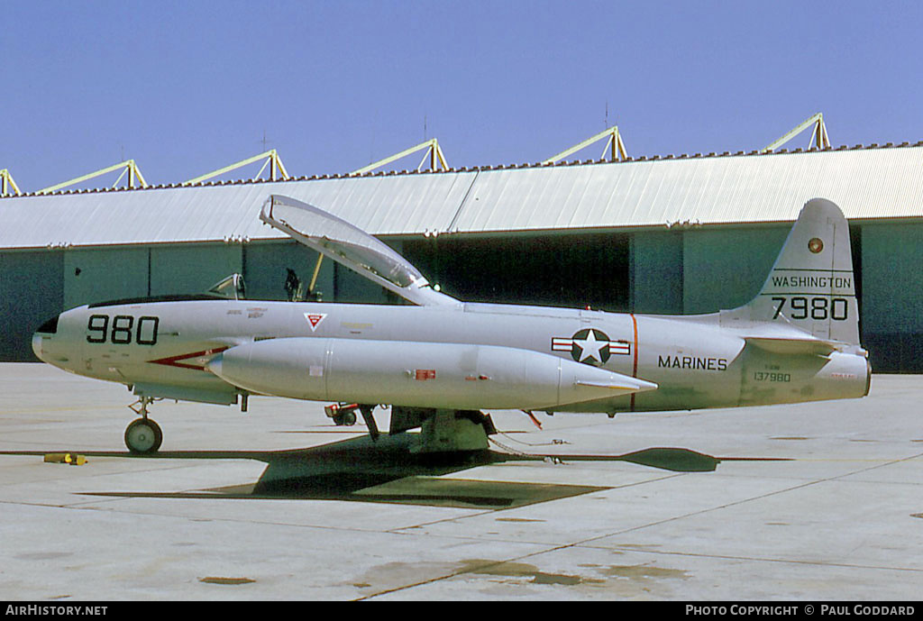 Aircraft Photo of 137980 | Lockheed T-33B | USA - Marines | AirHistory.net #577016