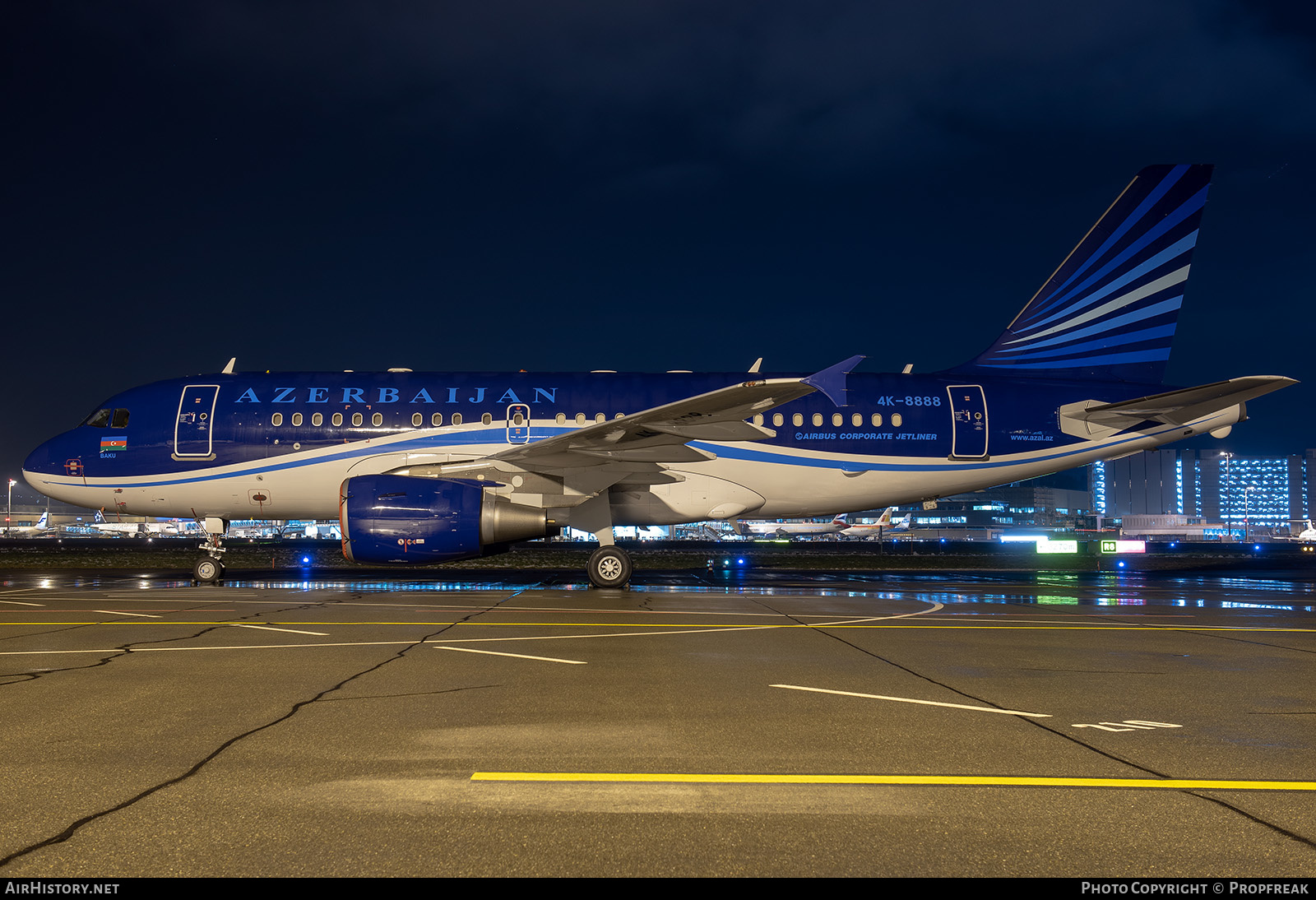 Aircraft Photo of 4K-8888 | Airbus ACJ319 (A319-115/CJ) | Azerbaijan Government | AirHistory.net #577045