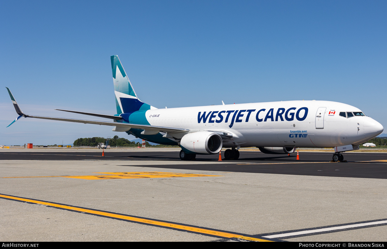 Aircraft Photo of C-GWJE | Boeing 737-8K5(BCF) | WestJet Cargo | AirHistory.net #577129