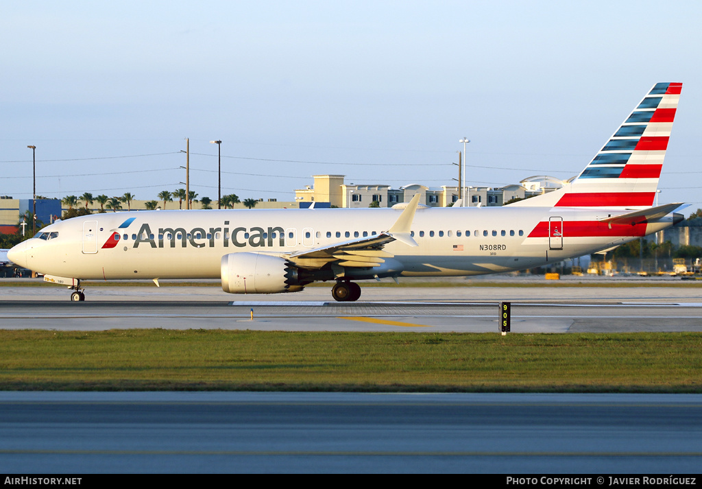 Aircraft Photo of N308RD | Boeing 737-8 Max 8 | American Airlines | AirHistory.net #577413